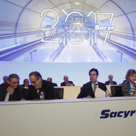 Junta general de accionistas de Sacyr . EFE/Luis Millán