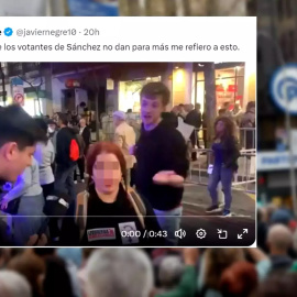 Imagen del tuit del ultra Javier Negre.