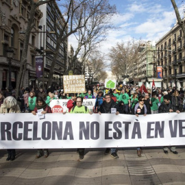 Acció contra l'especulació immobiliària al centre de Barcelona