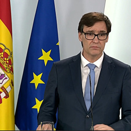 Fotograma tomado de la señal institucional de video de Moncloa del ministro de Sanidad, Salvador Illa. - EFE