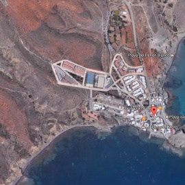 Imagen satelite de la Isleta del Moro en el Cabo de Gata, Almería./ Google Maps