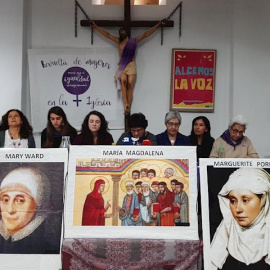 Portavoces de la Revuelta de mujeres en la Iglesia presentan la concentración del 1 de marzo - EUROPA PRESS