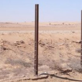 La valla que delimita la frontera entre Israel y Egipto, cerca de la ciudad de Kadesh Barnea, en el Sinaí.