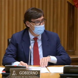 El ministro de Sanidad, Salvador Illa, comparece ante la Comisión de Sanidad.