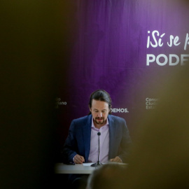 El secretario general de Podemos y vicepresidente segundo del Gobierno, Pablo Iglesias, durante la reunión del Consejo Ciudadano Estatal del partido, celebrado el pasado enero. E.P./Ricardo Rubio