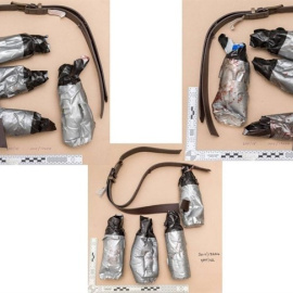 Imágenes del falso cinturón de explosivos utilizado por los terroristas de Londres