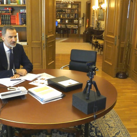 El Rey ha mantenido una videoconferencia con los presidentes y directores de Pastores