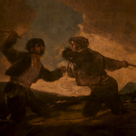 Duelo a garrotazos, por Francisco de Goya.