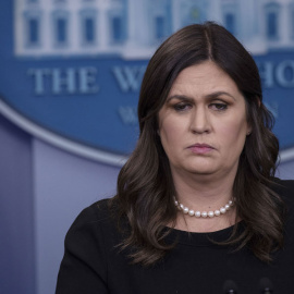 Sarah Huckabee Sanders, hace unos días en la Casa Blanca. NICHOLAS KAMM / AFP