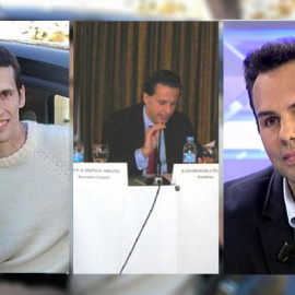 De izquierda a derecha: Juan Ignacio García Braschi, alto cargo de Cabify; Juan Ortigüela, magnate de las VTC; y Eduardo Martín, presidente de la patronal de VTC Unauto.