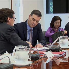 Los ministros Illa, Ábalos, Marlaska y Robles dan cuenta de la evolución del virus