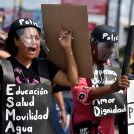 Cientos de personas participan en una protesta  en Buenaventura (Colombia).EFE/Ernesto Guzmán Jr