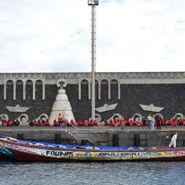 Migrantes a su llegada a Canarias en una foto de archivo.- Europa Press