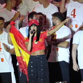 Actuación de Aitana durante la celebración de la Eurocopa.- AFP7 / Europa Press