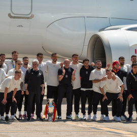 Llegada de la selección española de fútbol a Madrid después de proclamarse vencedora de la Eurocopa en Inglaterra. EFE/ Fernando Villar