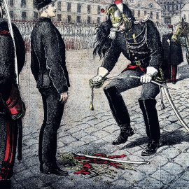 Alfred Dreyfus despojado de su rango.- Biblioteca Nacional Francesa