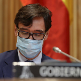 El ministro de Sanidad, Salvador Illa, durante una comparecencia en la Comisión de Sanidad del Congreso. EFE/ Mariscal/Archivo
