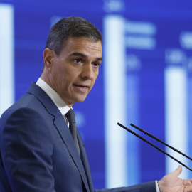 El presidente del Gobierno, Pedro Sánchez, hace este miércoles balance del curso político antes del paréntesis de agosto.- EFE/ Mariscal