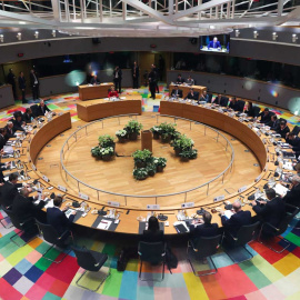 Cumbre de la Unión Europea en Bruselas celebrada en febrero de 2020. (REUTERS)