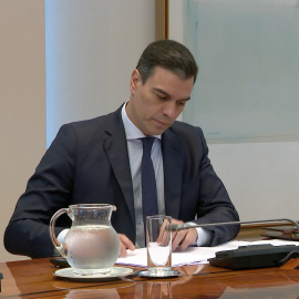Sánchez, en videoconferencia con los presidentes autonómicos