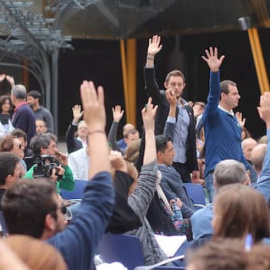 Una asamblea ciudadana en una imagen de archivo.