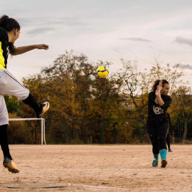 La jugadora de kickingball Cipriani Gómez, estrella de las Panteras de Madrid.
