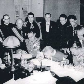  Firma del Concordato con la Santa Sede en Roma, 1953. ResearchGate