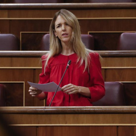 La portavoz del PP, Cayetana Álvarez de Toledo, durante su intervención este miércoles en la sesión de Control al Ejecutivo que se celebra en el Congreso. EFE