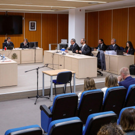 14/06/2019.- El Juzgado de lo Penal número 31 de Madrid inicia con las cuestiones previas el juicio por el supuesto delito de daños informáticos en el borrado de los discos duros de los ordenadores del extesorero del PP Luis Bárcenas. EFE/ Emilio Nara