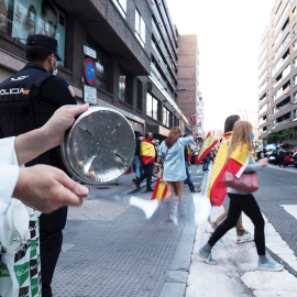 Manifestantes en Valladolid./ R.GARCÍA (EFE)