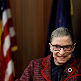 La jueza Ruth Bader Ginsburg, en Nueva York en 2018. EFE/EPA/JUSTIN LANE