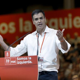 Pedro Sánchez durante su intervención en la clausura del 39 Congreso del PSOE. /EFE
