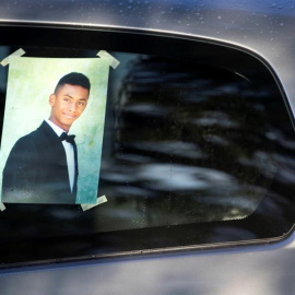 Una foto de Willy Monteiro durante su funeral esta semana en Roma. EFE/EPA/MASSIMO PERCOSSI