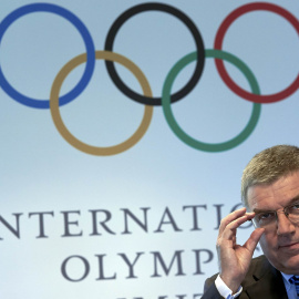 Thomas Bach, presidente del COI, este miércoles en Lausana. /REUTERS