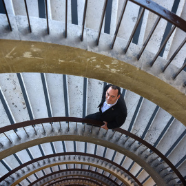 Gabriel Castañares, director general de Políticas Palanca, en entrevista con Público. FERNANDO SÁNCHEZ