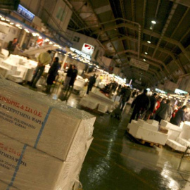 Un palé en la zona de pescadería de Mercamadrid. EFE/Archivo