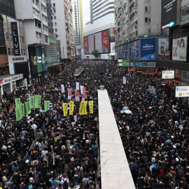 Manifestación en Hong Kong contra la ley de extradición. EFE/EPA/JEROME FAVRE