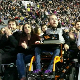 Pablo Iglesias, Pablo Echenique, Irene Montero y Rafael Mayoral en Vistalegre 2. PODEMOS / MADRID