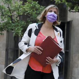 Primer pla de la consellera de Salut, Alba Vergés, dirigint-se a la reunió del Consell Executiu el 30 de juny del 2020. RUBÉN MORENO / GOVERN