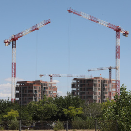 Edificio de viviendas en construcción en Madrid. E.P./Marta Fernández