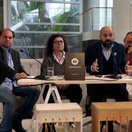 Un moment de la compareixença en què s'ha explicat els motius del recurs presentat per la defensa de Cuixart.