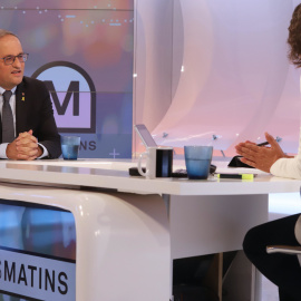 El president de la Generalitat, Quim Torra, entrevistat a TV3 el 31 d'agost de 2020. Rubén Moreno | Govern