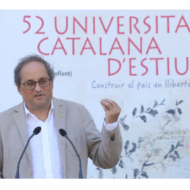 El president de la Generalitat, Quim Torra, a la Universitat Catalana d'Estiu
