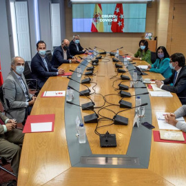 24/09/2020 .-La reunión del grupo de trabajo Covid-19 hoy en Madrid. EFE/Rodrigo Jiménez