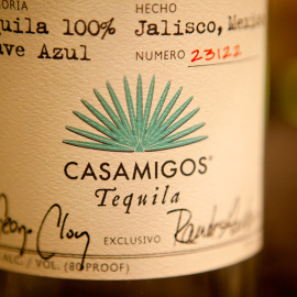 Una botella de Casamigos, la marca de tequila del actor George Clooney