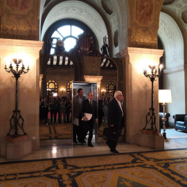 Florentino Pérez en la comisión de investigación sobre el proyecto Castor en el Parlament | Europa Press