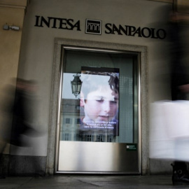 La sede del banco Intesa SanPaolo en Turín. AFP/Marco Bertorello