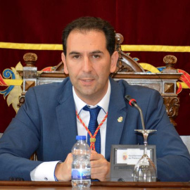 El alcalde de Palencia, Mario Simón, el pasado sábado. EFE/ A. Álvarez