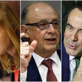 Leire Pajín, Cristóbal Montoro y José Bono, tertulianos de ‘La hora de La 1’, el nuevo magacín matutino de TVE. / EFE