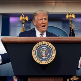 27/09/2020.-El presidente estadounidense, Donald Trump, en una rueda de prensa. / EFE